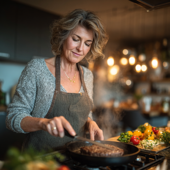 Активні літні люди за столом